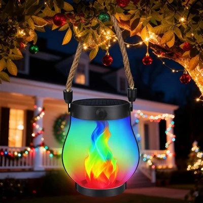 Lumină cu flacără solară cu LED de Crăciun pentru decorațiuni de curte în grădină