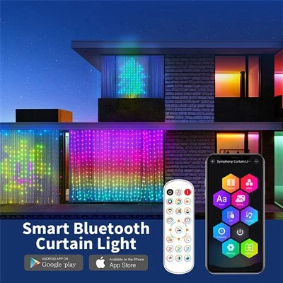 Aplicația pentru lumini cortină LED RGBIC și telecomandă